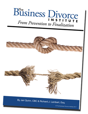 Photo of ebook - The Business Divorce Institute by Jeri Quinn, CBC & Richard J. Lambert, Esq.